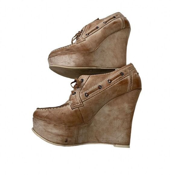 Joe’s Jeans Vintage Style Distressed Wedges - Picture 5 of 11